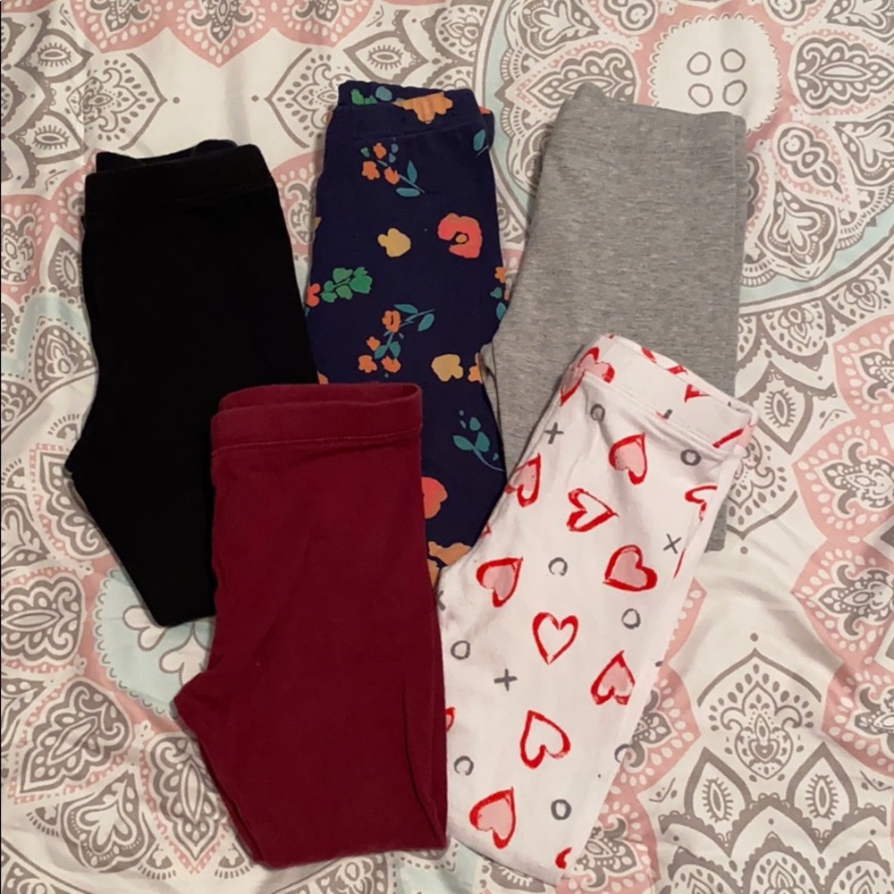 Set of 5 girls leggings size 4T